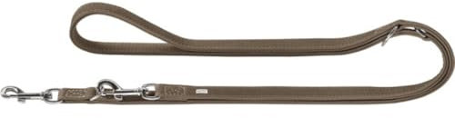 HUNTER Hunting Verstellbare Führleine für Hunde, Leder, weich, robust, 1,3/200 cm, oliv
