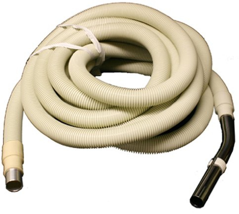 Central Vac Hose Assy w/Ends 1 3/8 Inch x 30 Ft Crushproof-White