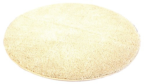 Kinzler J-10001/01 Natur Badematte, Mikrofaser, 90 cm rund