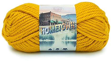 Lion Brand Yarn 135-159 Hometown Yarn, Madison Mustard (1 skein)