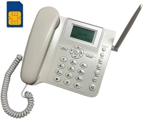 Telefono da ufficio senza fili GSM a quad-banda con funzione SMS + chiamate vivavoce in modalità bianco