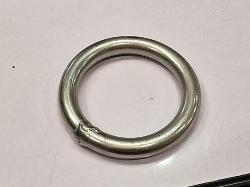 10MM x 50MM Stainless Steel Round Ring - Marine O Webbing Rigging Mooring