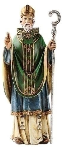 Joseph's Studio Saint Patrick Irish Bishop Religious Figurine, 6 H, Neutral, Solid, Painted, Wood, 1 Count