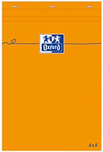 Oxford 21601 Bloc Bureau A7+ Papier Vélin Surfin Agrafé en Tête Couverture Enveloppante 85 x 120mm Papier Orange