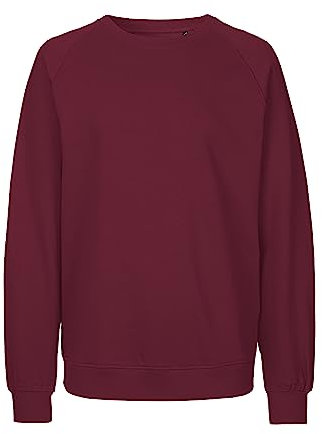 Spirit of Isis Neutral Sweatshirt, 100% Bio-Baumwolle. Fairtrade, Oeko-Tex und Ecolabel Zertifiziert, Textilfarbe: Bordeaux, Gr.: S