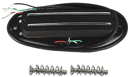 FLEOR Hot Rail Keramik Single Coil Sized Humbucker Pickup Mitte Tonabnehmer für ST E-Gitarre, Schwarz