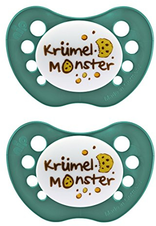 Nip Schnuller Silikon Limited Edition Krümelmonster inkl. Schutzkappe, Gr. 2-2 Stück