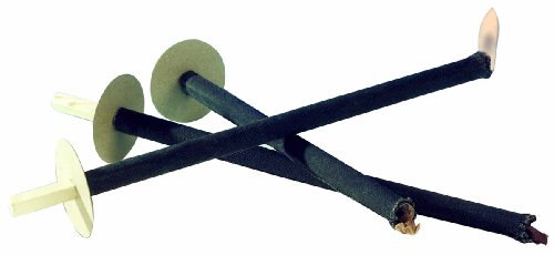 Favorit 2029 Pechfackel mit Holzstab und Handschutz schwarz; Hand- / Gartenfackel tropfsicher, mit Handschutz; Länge ca. 40 cm, Durchmesser 3 cm; geeignet für Silvester oder Fackelumzüge