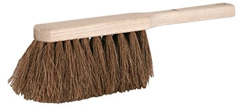 Kerbl 29479 Handfeger Kokos, Flacher Holz- Griff mit Loch