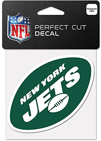 WinCraft NFL New York Jets 63060011 Perfect Cut Color Aufkleber, 10,2 x 10,2 cm, Schwarz