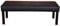 Mendler Sitzbank Polsterbank Bank M37 Kunstleder 120x43x49 cm - schwarz, dunkle Beine