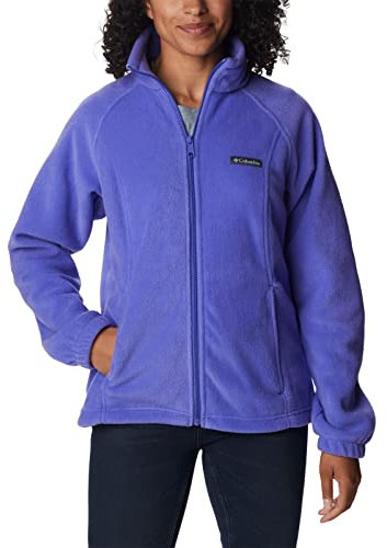 Columbia Benton Springs Veste polaire douce à fermeture éclair intégrale pour femme Coupe classique, lotus violet, Taille S