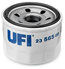 UFI Filters, Filtro Olio 23.565.00, Filtro Olio per Ricambio, Adatto a Moto, Applicabile su Diversi Modelli Mitsubishi e Smart