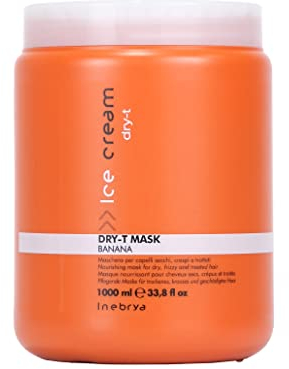 Inebrya Dry-T Mascarilla nutritiva para cabellos secos, encrespados y tratados, 1000 ml
