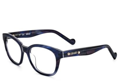 Valentino Damen LJ2617 432 49 Brillengestelle, Blau (Striped Blue E)