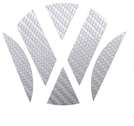 Finest Folia Emblem Ecken Inlays Folie Aufkleber passgenau (K006 Carbon Anthrazit)