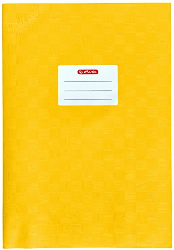 Herlitz 5204011 Hefthülle A4 Baststruktur, 25 Stück, gelb