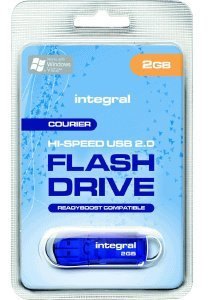 Integral Courier Flash Drive with LED Light USB 2.0 Read 12MB/s Write 3MB/s 2GB Ref INFD2GBCOU
