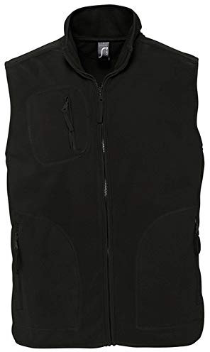 SOLS - Gilet Sportivo Invernale in Pile - Uomo (S) (Nero)