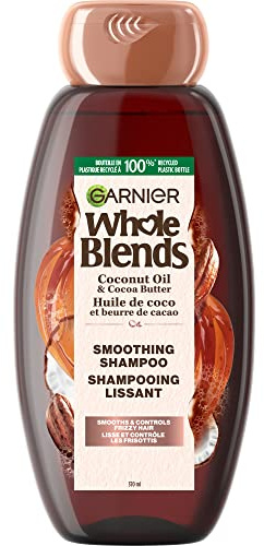 Garnier Whole Blends Shampooing à l'huile de noix de coco et extraits de beurre de cacao, 369,7 ml