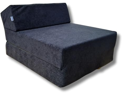 Natalia Spzoo – 3-teilige klappbare Schaumsessel (160 x 60 x 12 cm) gemütliche Faltmatratze für einen erholsamen Schlaf – Klappmatratze mit Schaumstoffkern & abnehmbarem Bezug