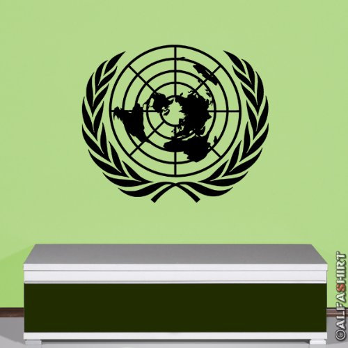 UNO Logo United Nations Logo Vereinten Nationen Vn Wandtattoo 45x53cm #5853