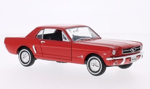 Ford Mustang Coupe, rot, 1964, Modellauto, Fertigmodell, Welly 1:24