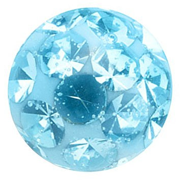 Piercingfaktor Piercing Ersatz Schraubkugel Kugel Verschluss Verschlusskugel Ersatzteile Innengewinde mit Ferido Glitzer Kugel 4mm x 1,6mm Aqua