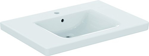 Lavabo-Plan pour PMR Percé 1 Trou Central, 80cm x 55.5cm, Blanc
