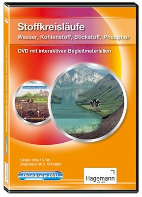 Stoffkreisläufe - Wasser, Kohlenstoff, Stickstoff, Phosphor - Film und interaktive Tafelbilder auf DVD für PC, Beamer und Whiteboard - Hagemann 180613 - Einzel- und Schullizenz