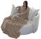 Brandsseller Flauschige TV-Decke mit Ärmeln 170x200 cm in Cashmere Feeling - Fußsack und 2 Taschen - Kuscheldecke Tagesdecke Taupe-Grau
