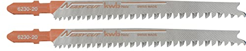 kwb Stichsägeblätter für Holz aus flexiblem HCS-Stahl mit Einnockenschaft (T-Schaft), Einstichzahn, optimaler Sägemehltransport, langanhaltende Schärfe, polierte Oberfläche