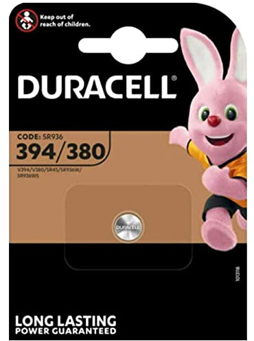DURACELL Set of 2 Blister Packs of 1 Silver Oxide Watch Battery for Watches SR 394/45