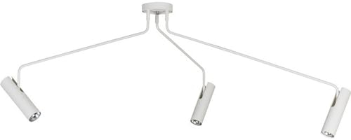 Deckenlampe Spot schwenkbar weiß 3-flammig GU10 bis 35W 230V Metall Deckenstrahler Lampenkopf kippbar Hängelampe Wohnzimmer modern Flur Beleuchtung Schlafzimmer Jugendzimmer