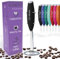 Elementi Milk Frother Handheld with Stand - Matcha Whisk - Electric Whisk for Coffee and More - Midnight Black