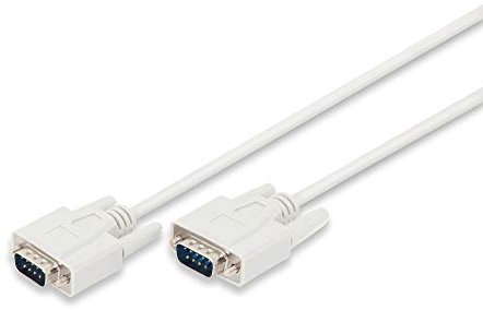 DIGITUS Serielles Anschluss-Kabel - D-Sub 9 zu D-Sub 9 - Stecker zu Stecker - 3.0m - RS-232 - RS-485 - Beige