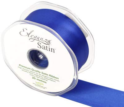 ELEGANZA Premium Quality Ribbon, Satin, Royal Blue, 11 x 11 x 4 cm