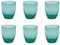 Villa D'Este Home Tivoli Set de 6 Verres à Eau Acapulco, Turquoise
