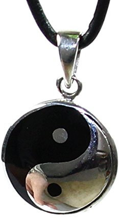 budawi® - Anhänger ''Yin Yang'' Ø 18 mm, 925er Sterling Silber Kettenanhänger