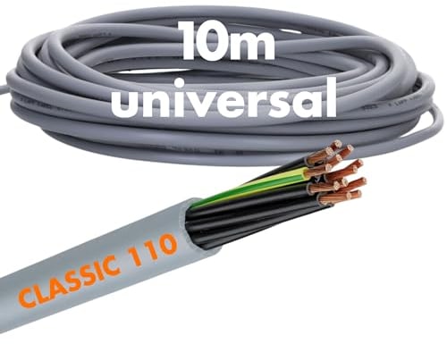 10 metri Lapp 1119104 Ölflex Classic 110 Cavo di controllo in PVC 4x0,75 mm² con conduttore di protezione verde/giallo 4G0,75mm² I Cavo con guaina 4 fili