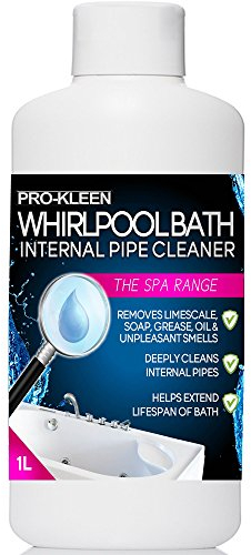 Pro-Kleen Whirlpool Bath Internal Pipe Cleaner (1L) - Provides a Deep, Hygienic Clean to Remove Limescale, Soap, Oil, Grease & Unpleasant Smells from Internal Pipes