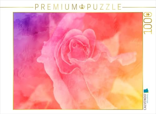 CALVENDO Puzzle Bunte Rose | 1000 Teile Lege-Größe 64 x 48 cm Foto-Puzzle für glückliche Stunden