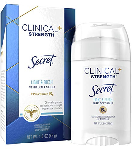 Secret Antitranspirant und Deodorant für Frauen, klinische Stärke, weich, fest, leicht und frisch, 45 ml