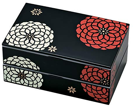HAKOYA Square Nidan Bento-Box Kuro Hyakka