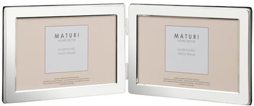 Maturi Bilderrahmen, Querformat, 12,7 x 17,8 cm, versilbert, 5 x 7 Zoll