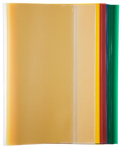 10 Heftumschläge / Hefthüllen DIN A4 / 5 verschiedene transparente Farben