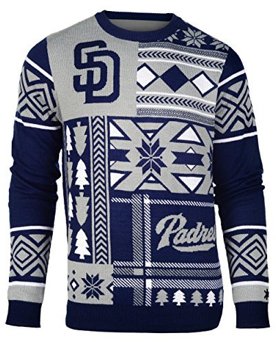 Forever Collectibles FOCO San Diego Padres Patches Ugly Crew Neck Sweater Extra Large