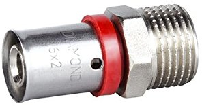 Pressfitting Übergang 20x3/4 AG für Aluverbundrohr Mehrschichtverbundrohr Verbundrohr PEX