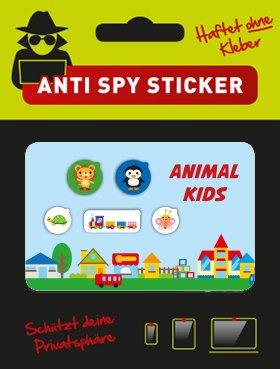 CaMblock - Webcam Cover, OHNE Klebstoff, 5er Set Typ Animal Kids, Webcam Abdeckung, Webcam Sticker