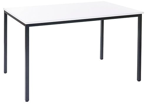 Mendler Schreibtisch Braila, Konferenztisch Bürotisch Seminartisch, 120x80cm MDF - weiß
